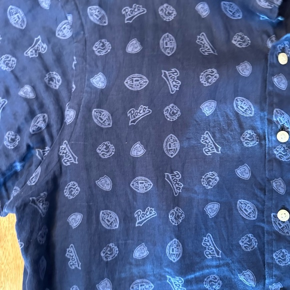 **POLO RALPH LAUREN** varsity linen shirt SIZE MEDIUM - Picture 5 of 6